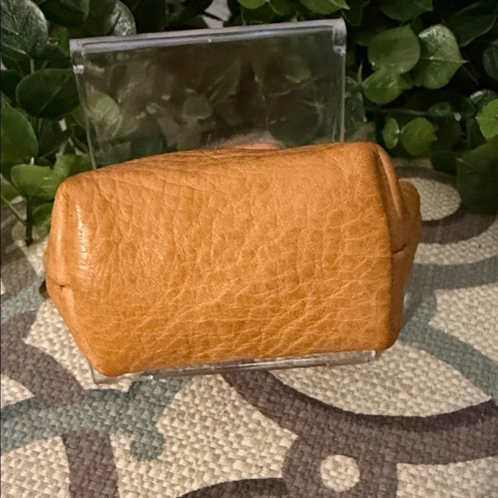 Tan Leather Women's Bag Keychain